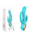 Vibromasseur rabbit bleu triple stimulation