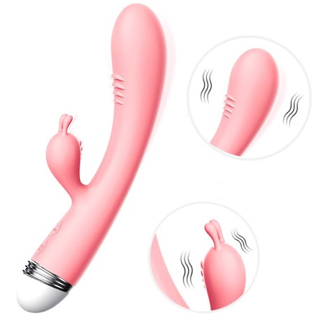 Vibromasseur Rabbit rose vintage 10 vitesse USB