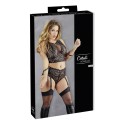 Soutien-gorge à armatures et porte-jarretelles avec ces menottes amovibles noire, grande taille - OR2213613BLK