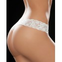 String brésilien blanc en dentelle - MAL93WHT