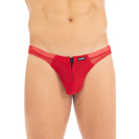 String rouge avec double zip Wiz