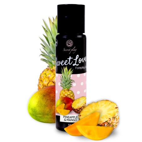 2 en 1 Gel de massage et lubrifiant ananas et mangue 100% comestible - SP6843