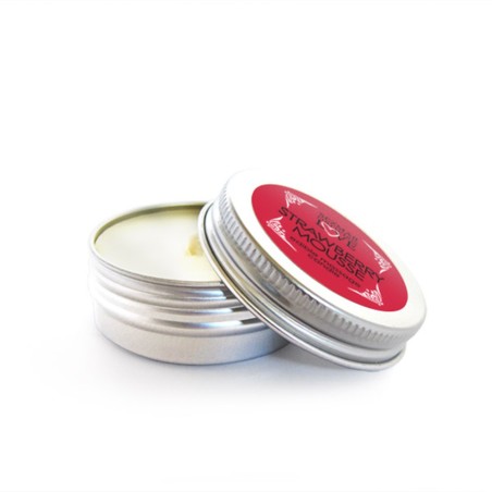 Mini Bougie de massage mousse de fraise 30ml