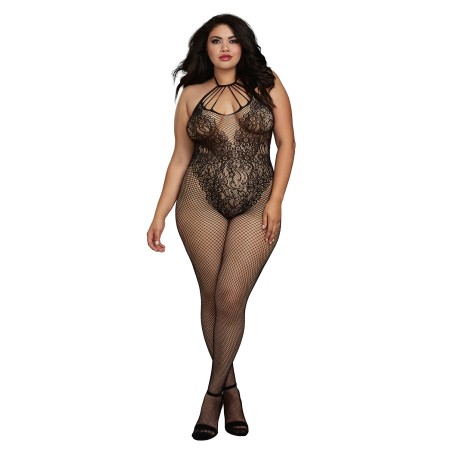 Bodystocking grande taille résille style Body