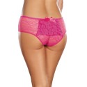 Panty taille basse rose grande taille ouvert froncé au dos