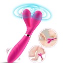 Vibromasseur Wand rose en forme de Y avec 3 moteurs