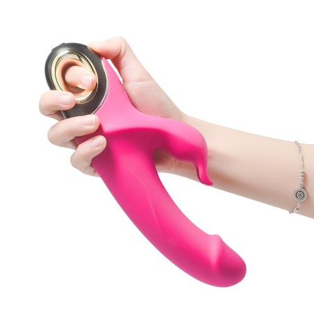 Vibromasseur Rabbit rose avec rotation