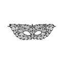 Masque souple en dentelle noire