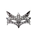 Masque loup souple en dentelle noire