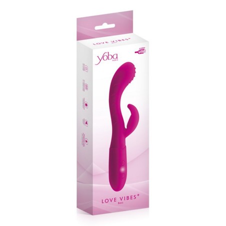 Vibromasseur rabbit Bess rose USB point G 10 programmes