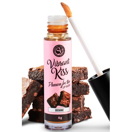 Gloss sexe oral vibrant au brownie 100% comestible