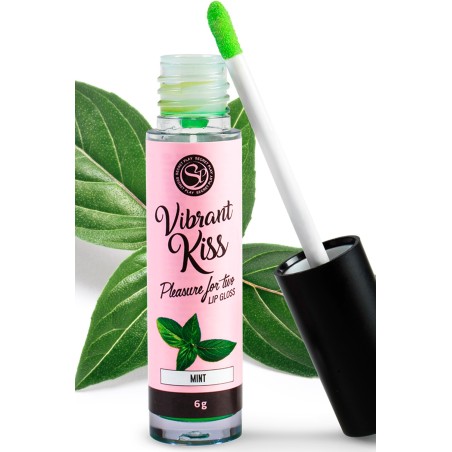 Gloss sexe oral vibrant à la menthe 100% comestible