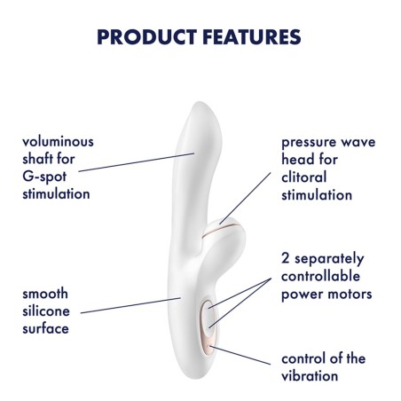 Satisfyer Vibromasseur rabbit blanc Pro G-spot Satisfyer