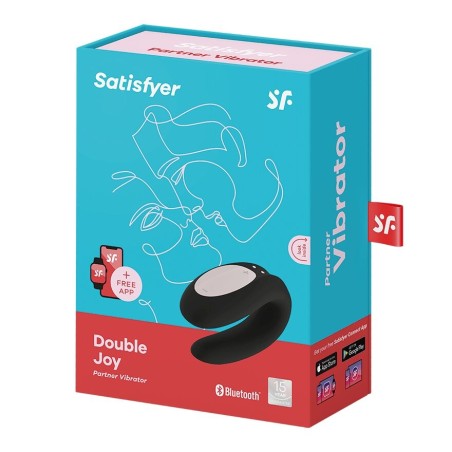 Satisfyer Stimulateur noir connecté Double Joy Satisfyer