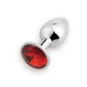 Plug bijou en aluminium bijou rouge Medium