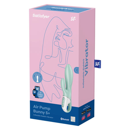 Vibromasseur rabbit gonflant connecté, USB - Air Pump Bunny 5 - Satisfyer