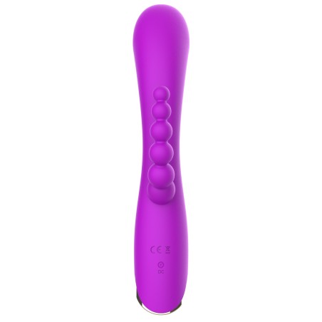 Vibromasseur triple stimulation très puissant violet USB