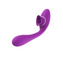 2 en 1 Stimulateur de clitoris avec langue et vibromasseur point G USB flexible violet DISA