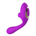 2 en 1 stimulateur de clitoris et vibromasseur point G violet flexible DINA