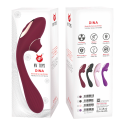 2 en 1 stimulateur de clitoris et vibromasseur point G violet flexible DINA