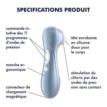 Stimulateur de clitoris bleu Pro 2 Satisfyer