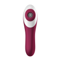 2 en 1 Vibromasseur et stimulateur de clitoris USB rouge Dual Crush