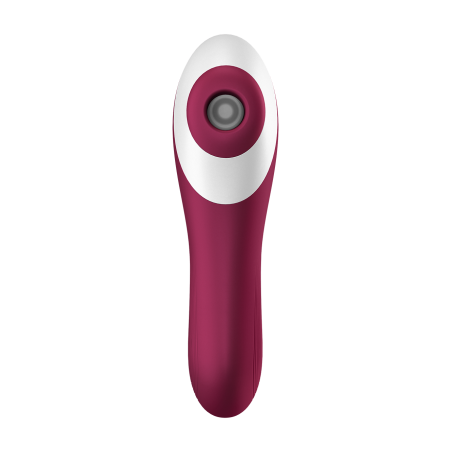 2 en 1 Vibromasseur et stimulateur de clitoris USB rouge Dual Crush