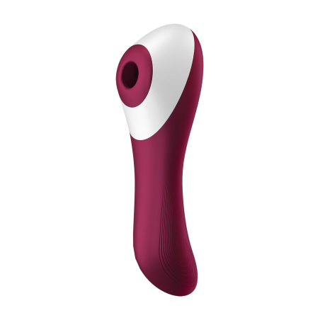 2 en 1 Vibromasseur et stimulateur de clitoris USB rouge Dual Crush