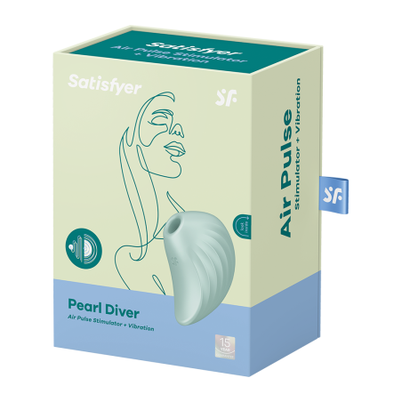 Stimulateur de clitoris vert USB Pearl Diver Satisfyer