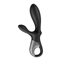 Vibromasseur rabbit noir USB, chauffant et connecté Heat Climax  Satisfyer