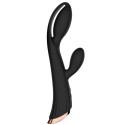 Vibromasseur noir avec stimulateur de clitoris LRIS USB