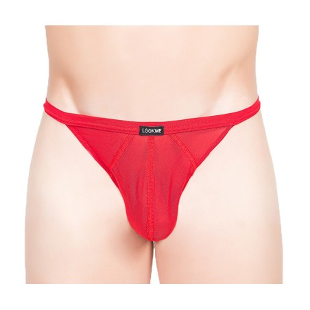 Tanga très fine résille rouge Malibu II