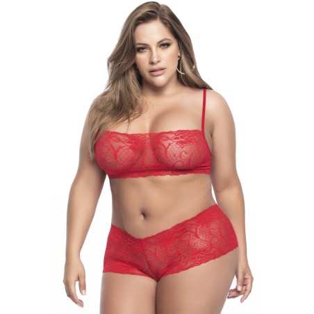 Ensemble lingerie grande taille rouge