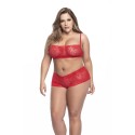 Ensemble lingerie grande taille rouge