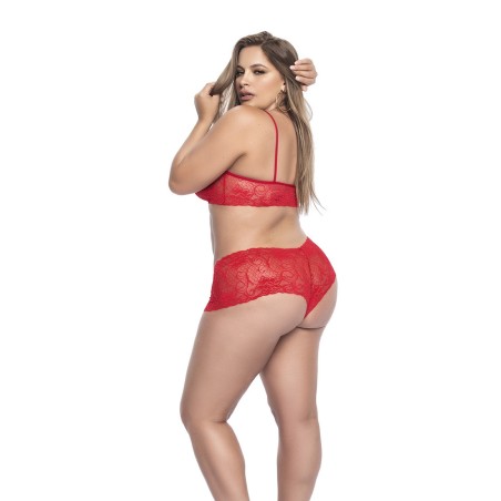 Ensemble lingerie grande taille rouge