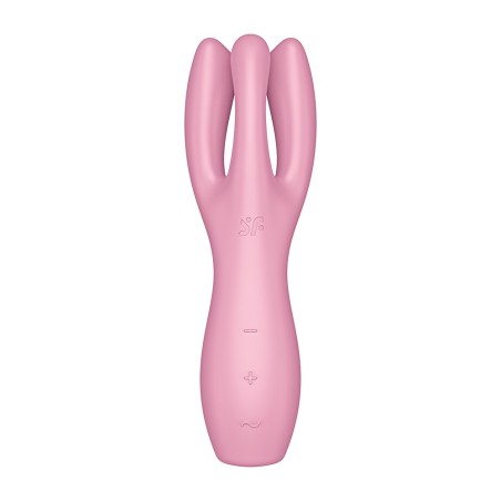 Satisfyer Vibromasseur point G avec stimulateur de clitoris USB rose Threesome 3 Satisfyer