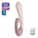 Satisfyer Vibromasseur point G avec stimulateur clitoris connecté chauffant USB mauve Heat Wave Satisfyer