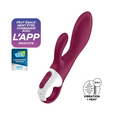 Satisfyer Rabbit chauffant connecté USB rouge Heated Affair Satisfyer