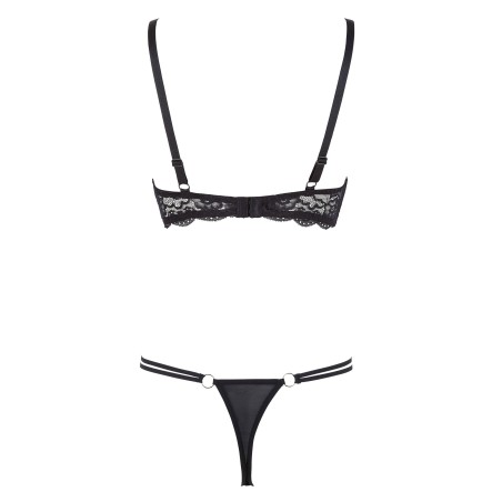 Ensemble soutien-gorge demi seins a armatures et string