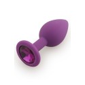 Plug anal violet large avec bijou  strass