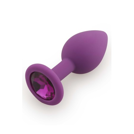 Plug anal violet large avec bijou  strass