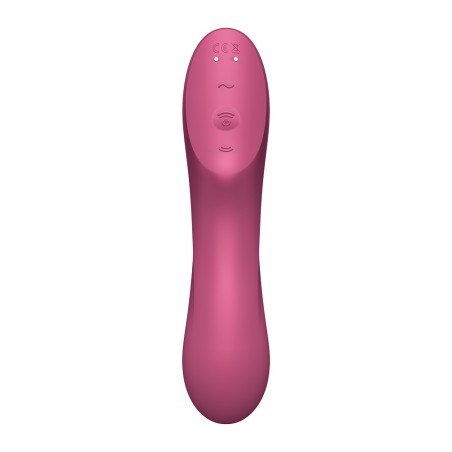 Satisfyer 2 en 1 Stimulateur de clitoris et vibromasseur Curvy Trinity 3 rouge Satisfyer