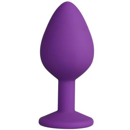 Plug anal violet médium avec bijou strass