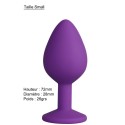 Plug anal violet small avec bijou strass