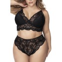 Lingerie grande taille, soutien-gorge et culotte en fibres recyclées - MAL8796XBLK