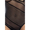 Body sexy noir asymétrique - MAL8789BLK