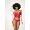 Ensemble lingerie Deux Pièces Wet Look Rouge - MAL2741RED