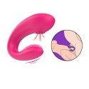 Vibromasseur de couple rose, USB avec 2 moteurs pour stimulation Point G et clitoridienne avec télécommande - TOD-062PNK