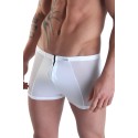 Boxer blanc avec double zip Wiz