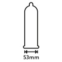 Préservatifs lubrifiés, en latex x12 avec réservoir ORIGINAL 53 mm - R416452